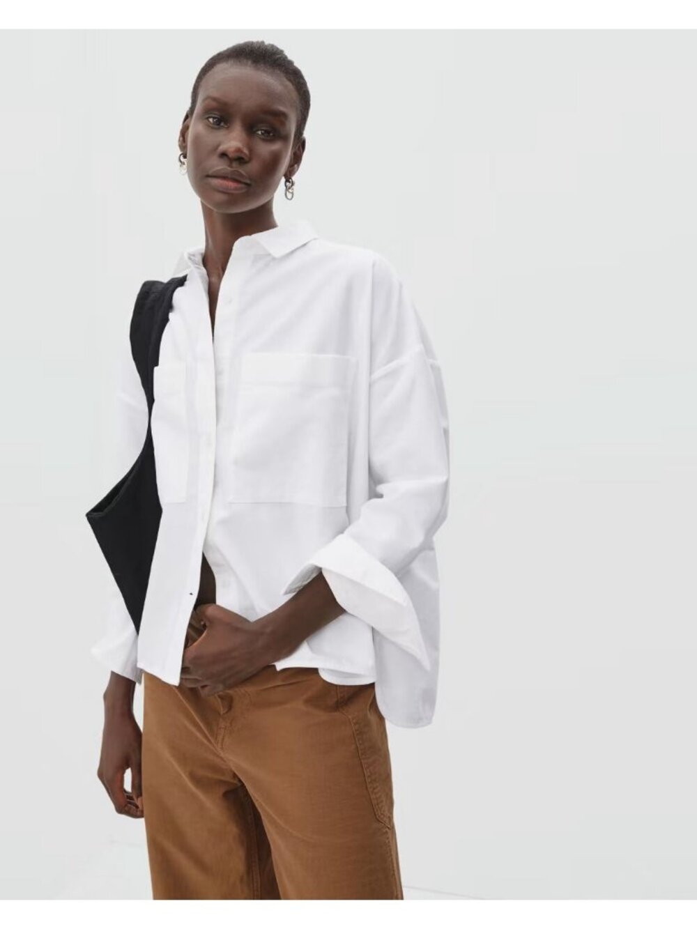 Everlane The Boxy Oxford Shirt White Size Medium NWT